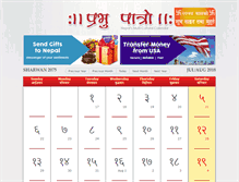 Tablet Screenshot of nepalicalendar.com